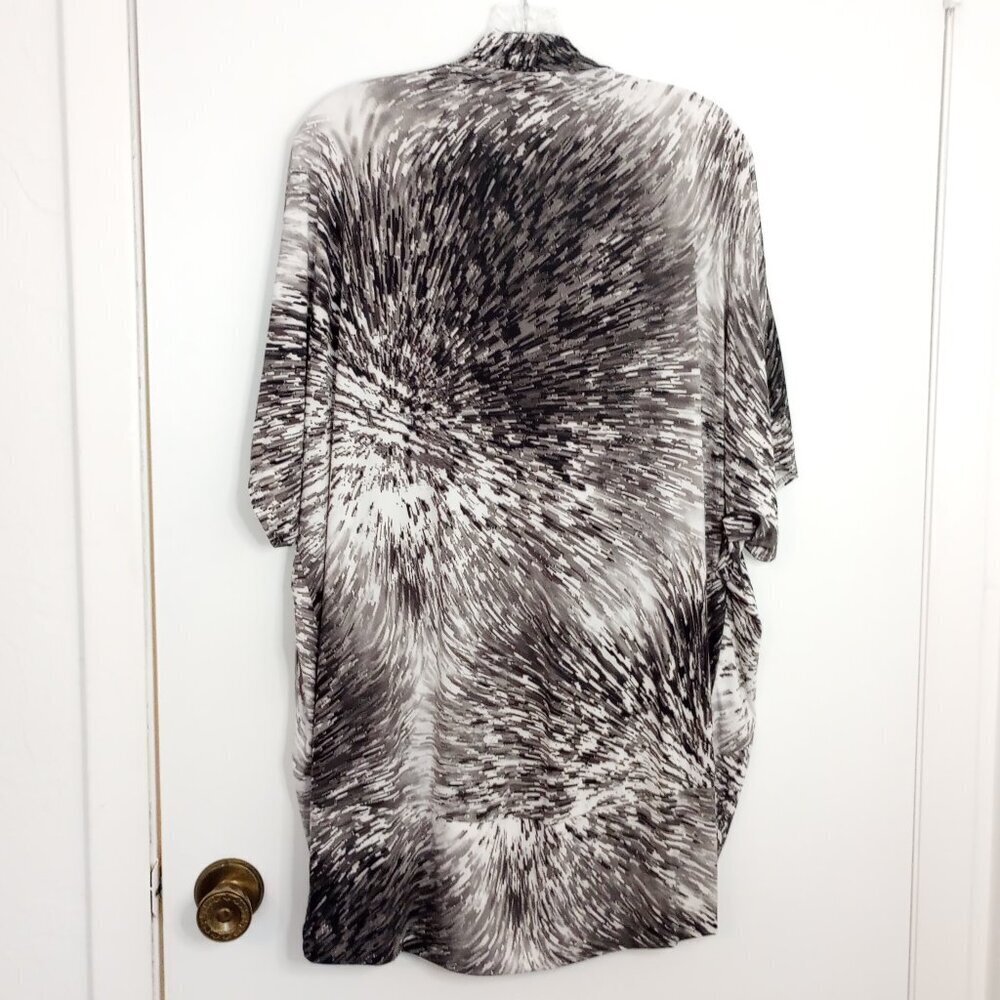Chico's Black, Grey & White Abstract Open Front Billie Jacket - Picture 5 of 7